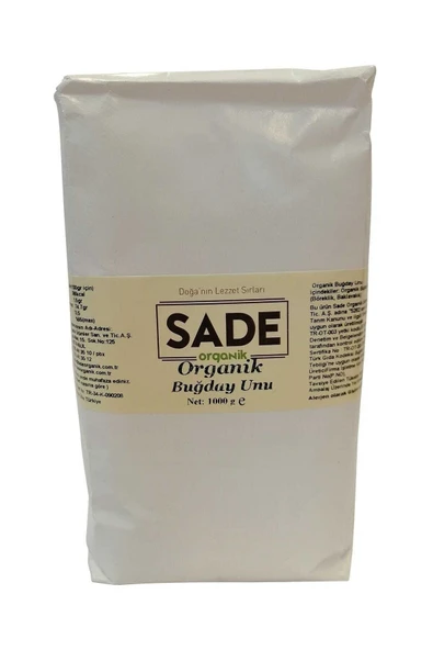 Sade Organik Beyaz Un 1000 gr ürün görseli 1
