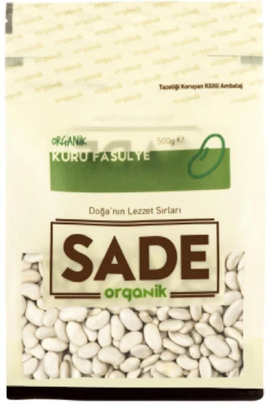 Sade Organik Kuru Fasulye 500 Gr ürün görseli 1