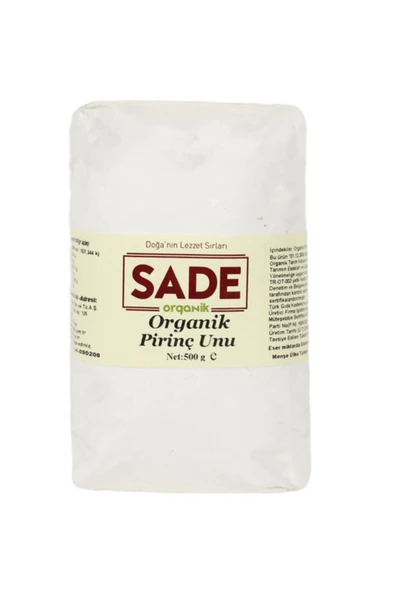 Sade Organik Pirinç Unu 500 Gr ürün görseli 1
