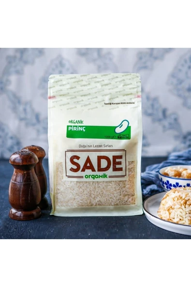 Sade Organik Pirinç 1000 gr ürün görseli 1