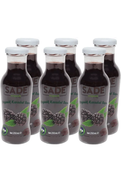 Sade Organik Karadut Suyu 250ml 6'lı ürün görseli 1