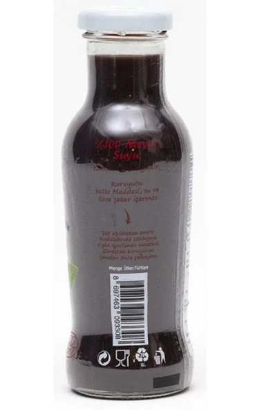 Sade Organik Karadut Suyu 250 ml - Resim 3