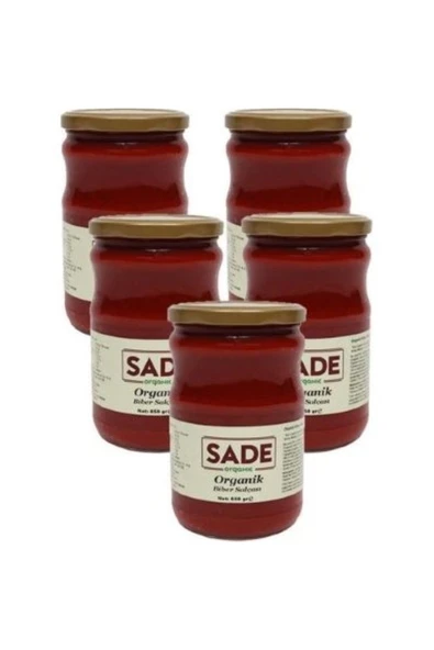 Sade Organik Biber Salçası 610 gr 5'li Paket ürün görseli 1