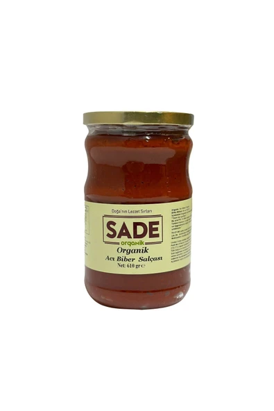 Sade Organik SADE ORGANİK ACI BİBER SALÇASI (ACI) 610 GR ürün görseli 1