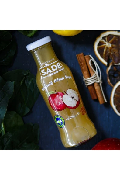 Sade Organik Elma Suyu 250 ml ürün görseli 1
