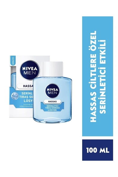 NIVEA Men Hassas Serinletici Tıraş Sonrası Losyon 100ml, Hassas Ciltler,alkolsüz Formül, Hızlı Emilir ürün görseli 1
