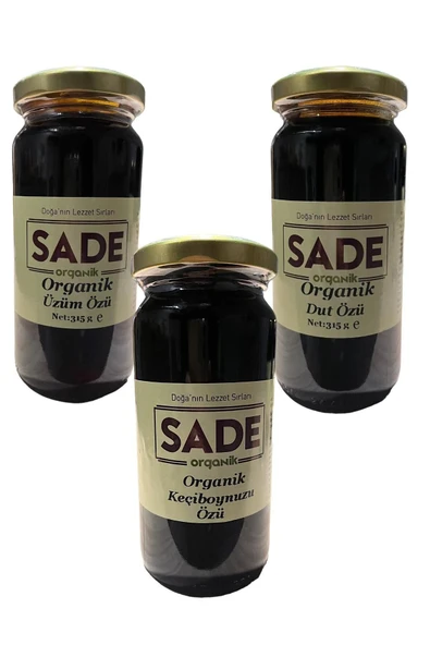 Sade Organik Üzüm-Dut-Keçiboynuzu Özü 315 GR ürün görseli 1