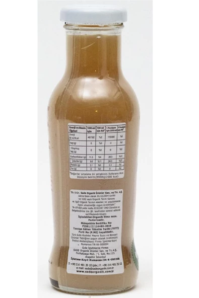 Sade Organik Elma Suyu 250 ml - Resim 3