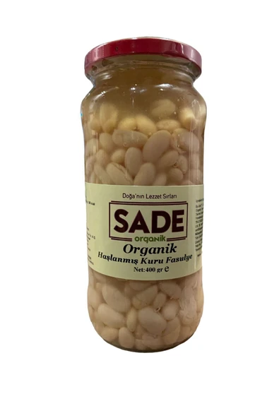 Sade Organik Haşlanmış Kuru Fasulye 400 GR ürün görseli 1