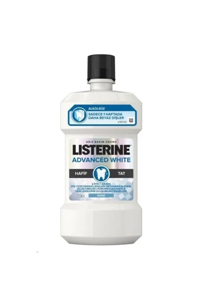 Listerine Advanced White Hafif Tat 250 ml ürün görseli 1