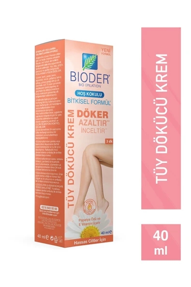 Bioder Tüy Dökücü Krem -Hassas Cilt Papatya Özlü 40 ml Tüy Azaltıcı Etki ürün görseli 1