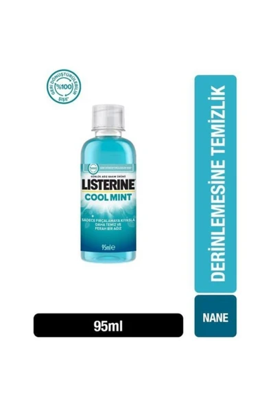 Listerine Cool Mint Ağız Bakım Suyu 95 ml Seyahat Boy ürün görseli 1