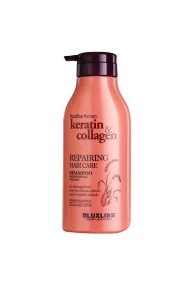 Luxlıss Keratin Collagen Repairing Hair Care Shampoo 500 ml ürün görseli 1