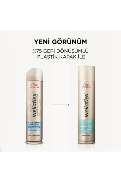 Wella Wellaflex Invisible Hold Görünmez Tutuş Sağlayan Saç Spreyi Extra Strong Hold 250 ml - 4/5 Hold ürün görseli 1