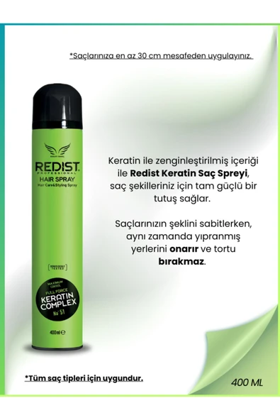 Redist Keratin Saç Spreyi 400 ml - Resim 2