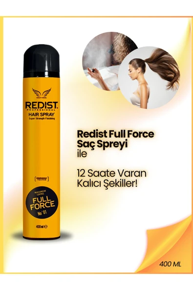 Redist Full Force Saç Spreyi 400ml ürün görseli 1