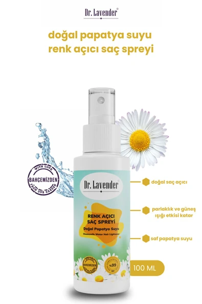Dr. Lavender Doğal Papatya Özlü Renk Açıcı Saç Spreyi Papatya Suyu 100 ml ürün görseli 1
