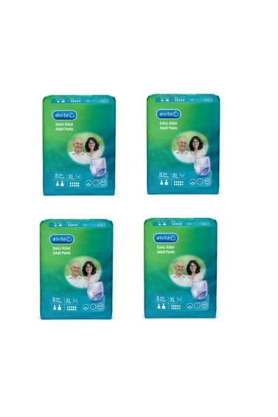 Alvita Emici Külot Xl 8li Hasta Bezi 4 Paket (32 Adet) ürün görseli 1