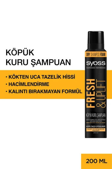 Syoss Fresh & Uplıft Köpük Süper Kuru Şampuan 200 Ml _kuru_şampuan_001 ürün görseli 1