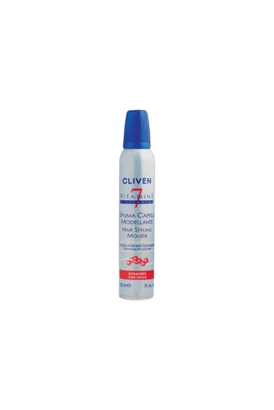 Cliven Natura 7 Vitaminli Saç Şekillendirici Köpük Ekstra Strong 200 ml ürün görseli 1