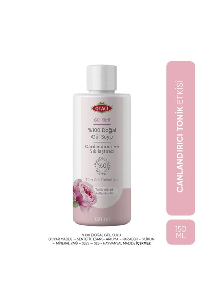 Otacı Gül Kürü % 100 Doğal Gül Suyu Canlandırıcı, Sıkılaştırıcı 150 ml ürün görseli 1