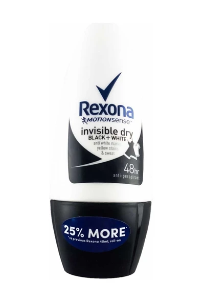 Rexona Invisible Black&white Roll-on 50 Ml . ürün görseli 1