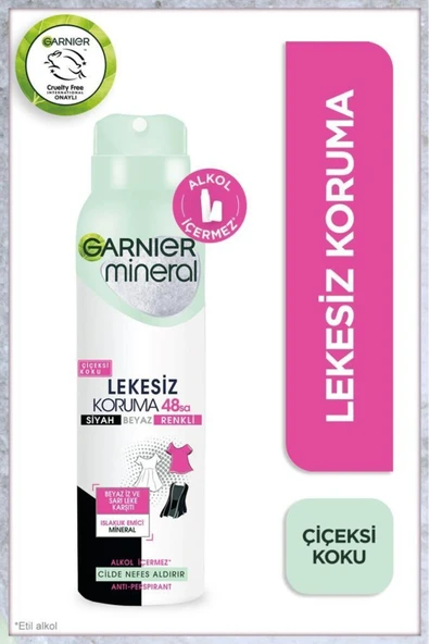 Garnier Mineral Lekesiz Koruma Sprey Deodorant ürün görseli 1