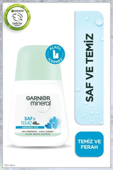 Garnier Mineral Saf Ve Temiz Kadın Roll-on Deodorant 3600542035149 ürün görseli 1