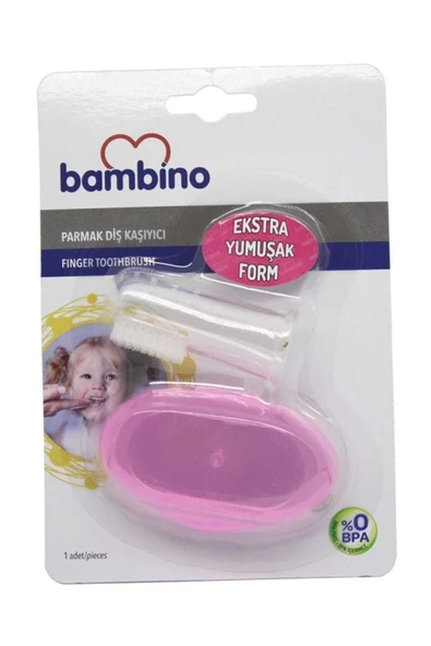 Bambino Parmak Diş Kaşıyıcı Pembe / ürün görseli 1