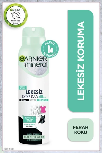 Garnier Mineral Lekesiz Koruma Ferah Koku Sprey Deodorant ürün görseli 1