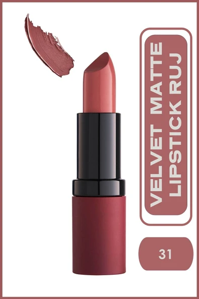 Golden Rose Velvet Matte Lipstick No: 31 Light Rose - Mat Ruj - 8691190466312 ürün görseli 1