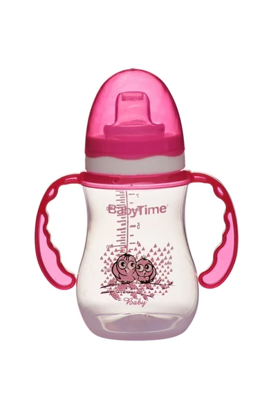 Babytime Bt105 Damla Akıtmaz Kulplu Bardak 250 ml Pembe ürün görseli 1
