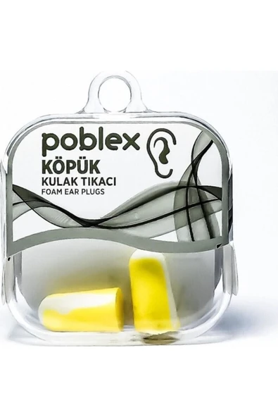 Poblex Köpük Kulak Tıkacı 1 Çift (2 Adet) Kutulu ürün görseli 1