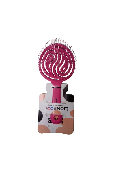Lionesse Yuvarlak Maze Brush Saç Fırçası Koyu Pembe ürün görseli 1