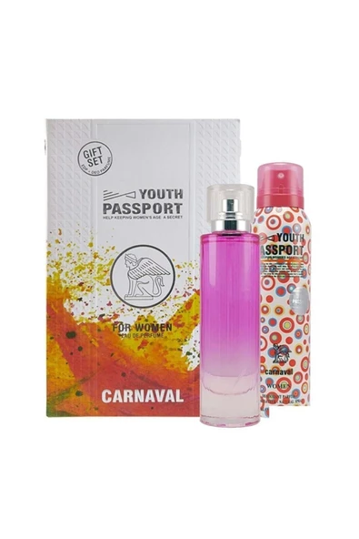 Youth Passport Carnaval Edp 75 Ml Kadın Parfümü + Deodorant 150 Ml Set ürün görseli 1