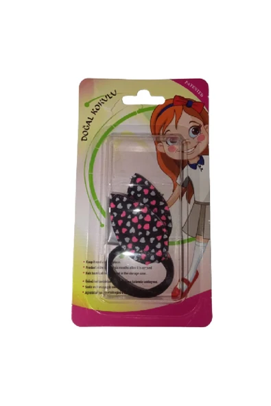 Headlice Stopper Bit Tokası Doğal Kokulu Siyah Pembe Kalpli ürün görseli 1