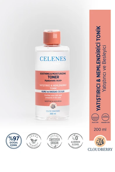 Celenes Cloudberry Nemlendirici & Yatıştırıcı Tonik 200 ml ürün görseli 1