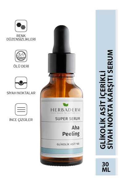 Herbaderm Aha-peeling Cilt Tonu Eşitleyici Glikolik Asit Super Serum ürün görseli 1