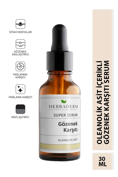 Herbaderm Gözenek Sıkılaştırıcı, Sebum Dengeleyici Serum 30 ml ürün görseli 1