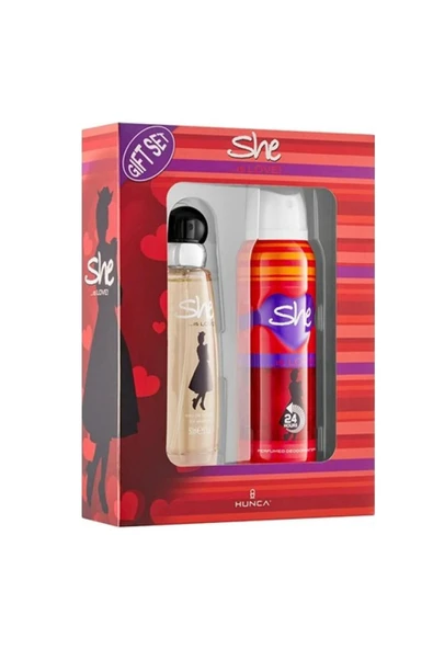 She Kofre Kadın Parfüm 50 ml Deodorant 150 ml Love ürün görseli 1