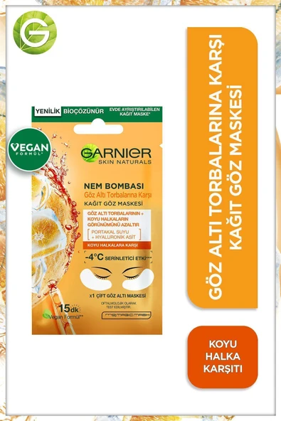Garnier Nem Bombası Göz Altı Torbalarına Karşı Kağıt Göz Maskesi ürün görseli 1