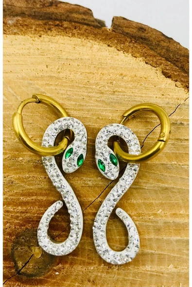 Gold Renk Figürlü Çelik  Küpe ürün görseli 1
