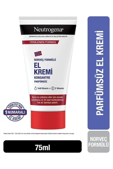 Neutrogena Norveç Formülü El Kremi Parfümsüz 75 Ml ürün görseli 1