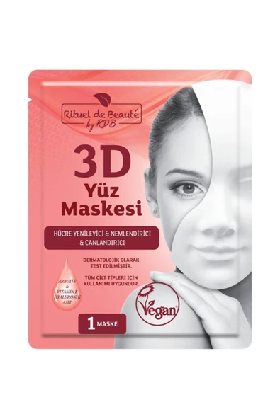 Rituel De Beaute 3d Yüz Maskesi Hücre Yenileyici ve Nemlendirici Canlandırıcı ürün görseli 1