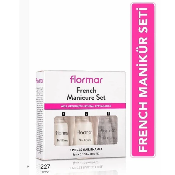 Flormar Fransız Manikür Seti - French Manicure Set - 227 - 8690604116003 ürün görseli 1