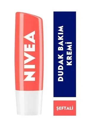 NIVEA Dudak Bakım Kremi Ve Dudak Parlatıcı 4.8gr, Şeftali Kokusu, 24 Saat Nemlendirici, Hafif Pembe Işıltı ürün görseli 1