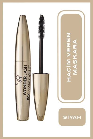 Golden Rose Wonder Lash Mascara - Black - Hacim Veren Maskara - 8691190069216 ürün görseli 1