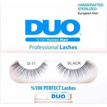 Duo Takma Kirpik %100 Doğal Ve Siyah Görünüm D-11 ürün görseli 1