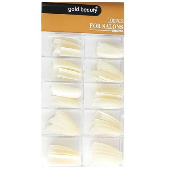 Gold Beauty Gold 100 Lü Karma Takma Tırnak Ep 704 - Protez Tipi ürün görseli 1