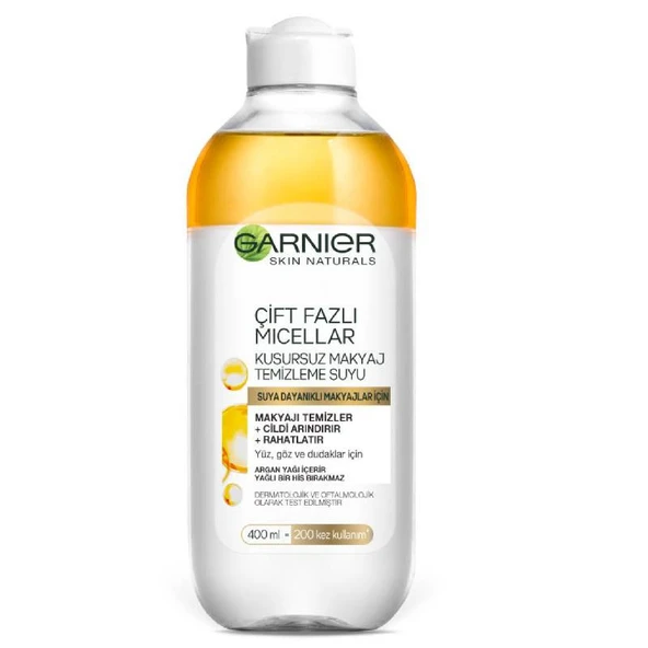 Garnier Çift Fazlı Micellar Kusursuz Makyaj Temizleme Suyu 400 ml ürün görseli 1